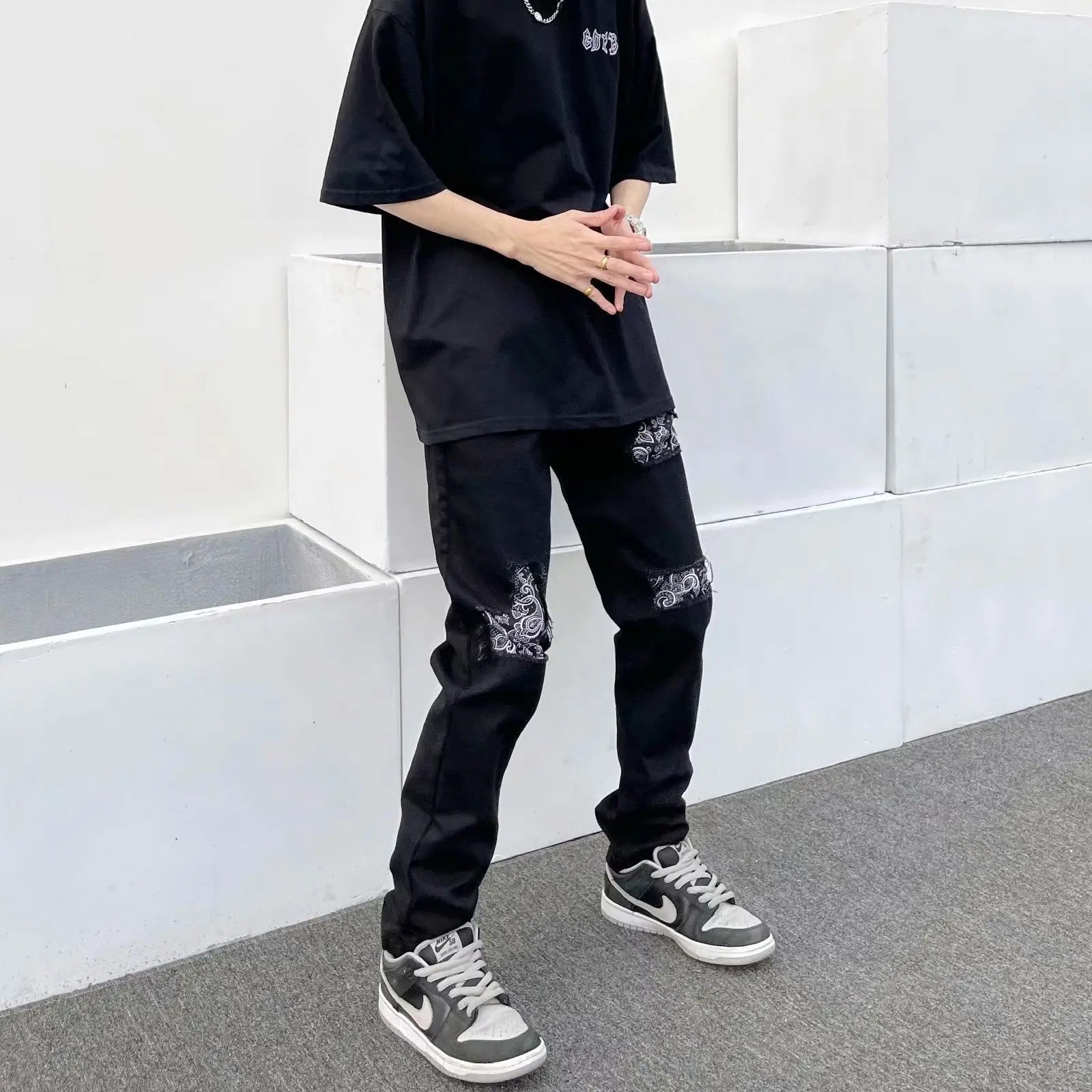 American Vintage Cashew Flower Jeans High Street - WAlMYe #