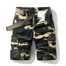 Load image into Gallery viewer, Camouflage Overalls Five-Point Pants Loose Breathable Casual Shorts Men
