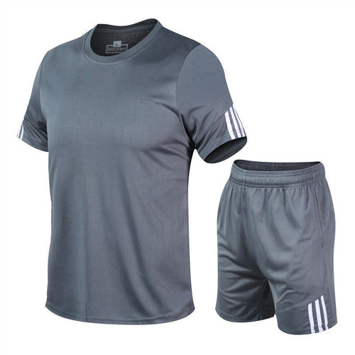 Men Sports Suit Track Suit Running Suit Gym Two Piece Quick Drying Clothes - WAlMYe #