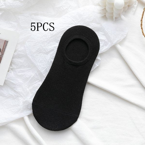 Socks Men And Women Solid Color Boat Socks Spring Invisible Socks Socks Socks Net Red Men'S Socks - WAlMYe #