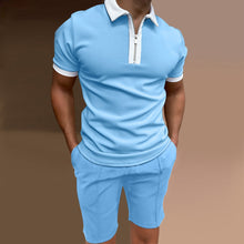 Load image into Gallery viewer, Short Sleeve Lapel Casual Solid Color Suit
