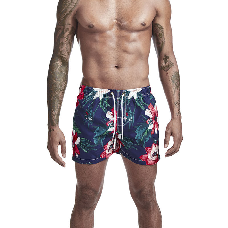 Printed Men's Beach Pants Slim Slim Sports Quick-drying Shorts - WAlMYe #