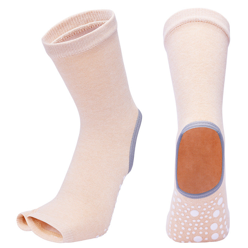 Women's Mid Tube Yoga Socks Half Finger And Split Finger