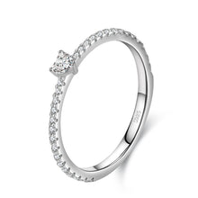 Load image into Gallery viewer, S925 Sterling Silver Light Luxury Simulation Diamond Heart-shaped Love Simple Wild Ring
