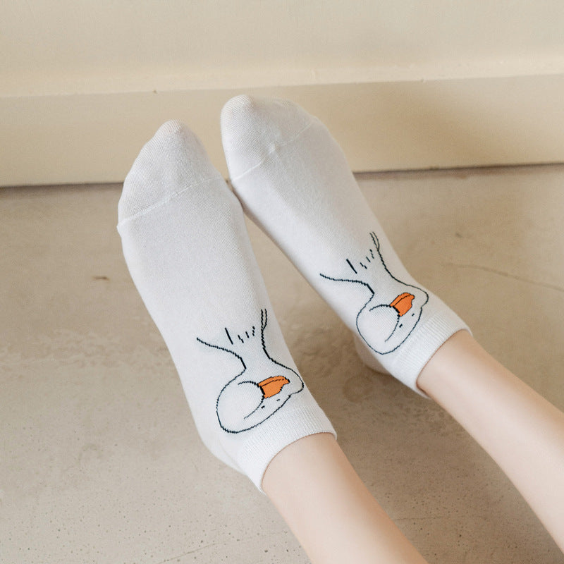 Socks Girls Cotton Boat Socks Shallow Mouth Spring Summer Autumn Boat Socks - WAlMYe #