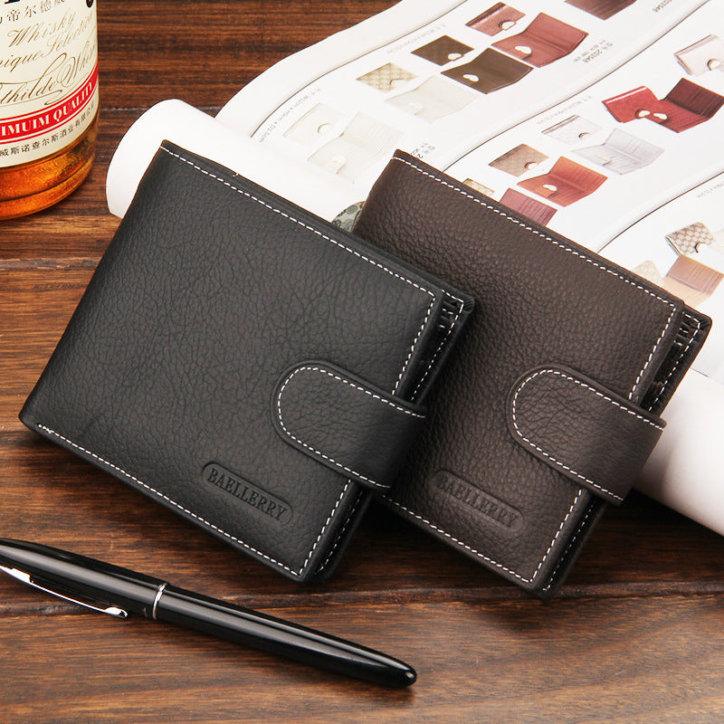 Men Wallet Short Retro Buckle Multifunctional - WAlMYe #