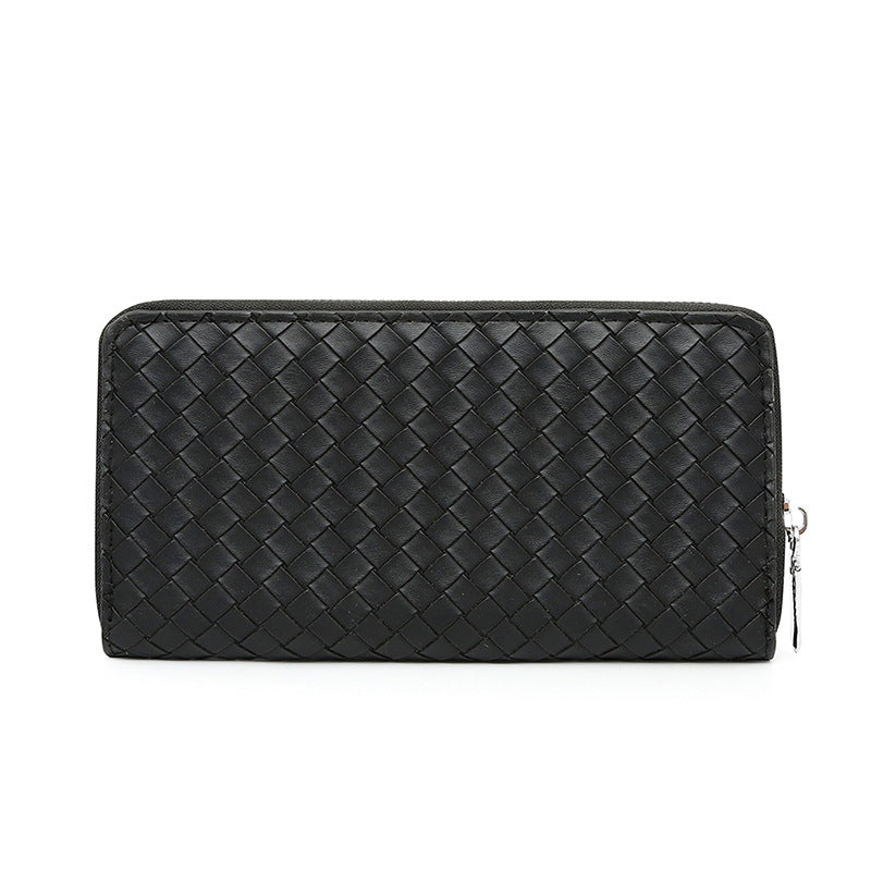 Men's Simple Leather Woven Pattern Wallet - WAlMYe #