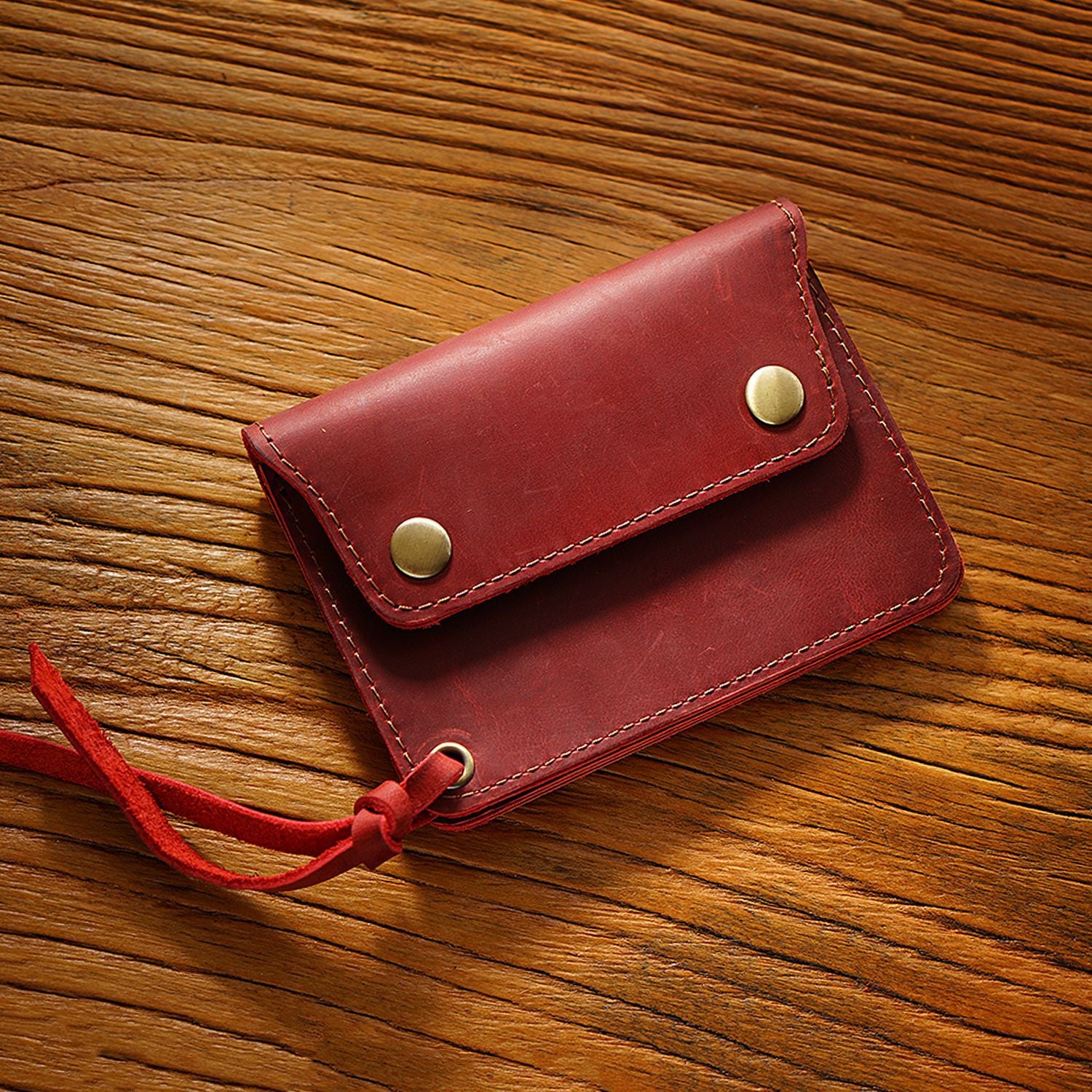 Top Layer Cowhide Simple Card Holder Handmade - WAlMYe #