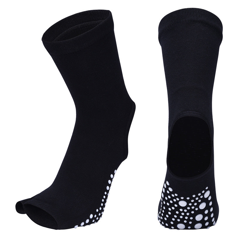 Women's Mid Tube Yoga Socks Half Finger And Split Finger - WAlMYe #
