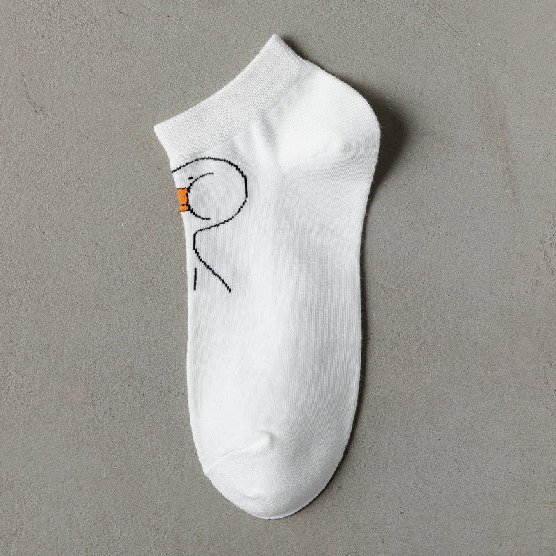 Socks Girls Cotton Boat Socks Shallow Mouth Spring Summer Autumn Boat Socks - WAlMYe #