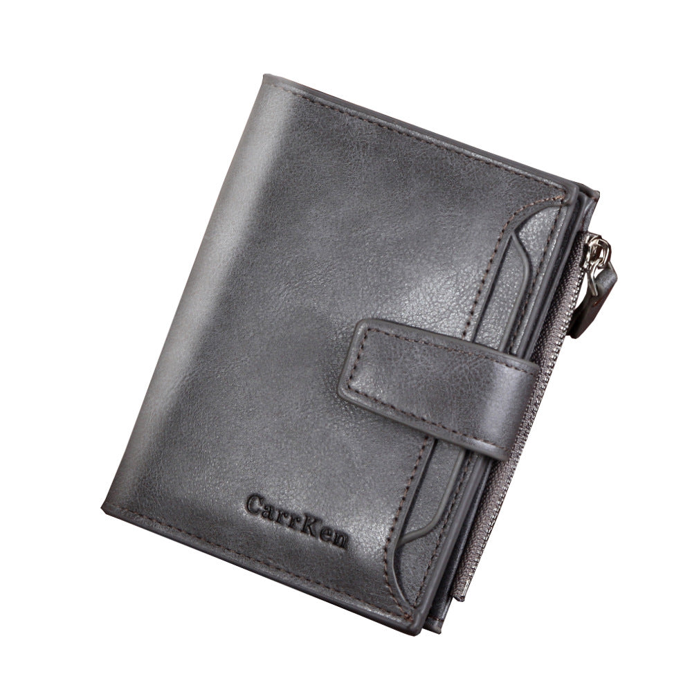 Men's Wallet Short Button Wallet Large Capacity - WAlMYe #