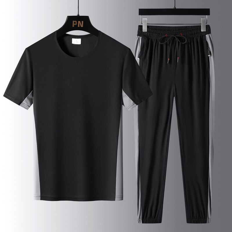 Ice Silk Plus Fat Large Size Breathable Trend Sports And Leisure Suit - WAlMYe #