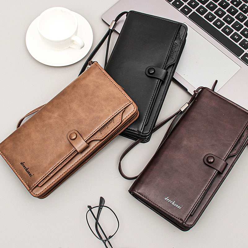 Men's Portable Wallet Long Zipper Multi Function - WAlMYe #