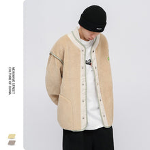 Load image into Gallery viewer, Plush Hoodie Men&#39;s Cardigan Thickened Long-sleeved Couple Loose Coat
