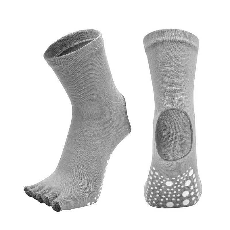 Women's Mid Tube Yoga Socks Half Finger And Split Finger - WAlMYe #