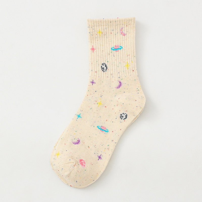 Planet Space Cartoon Women's Socks - WAlMYe #