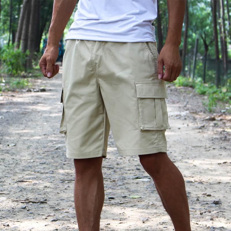 Summer Men's Plus Size Stretch Casual Pants Overalls Shorts - WAlMYe #