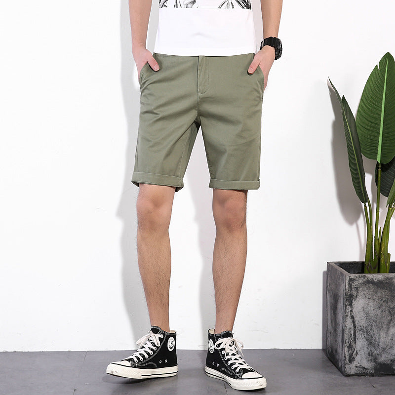 Men's Casual Cotton Solid Color  Shorts - WAlMYe #