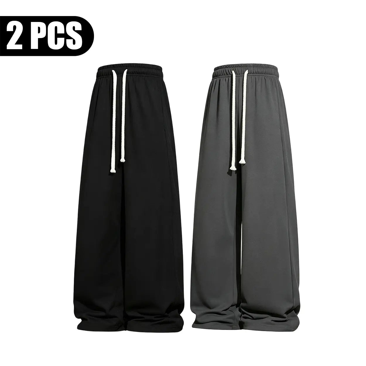 Men’S All-Season Baggy Wide-Leg Athletic Pants - Sports Clothing with Deep Pockets, Soft Breathable Fabric, Machine Washable Mens Clothing for Street Style, Khaki Pants Clothes