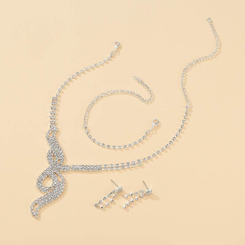 Fashion Bride Bridesmaid Jewelry Set Luxury 3-piece Set - WAlMYe #