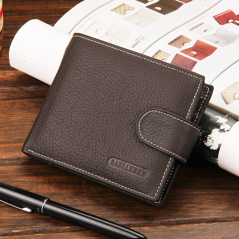 Men Wallet Short Retro Buckle Multifunctional - WAlMYe #