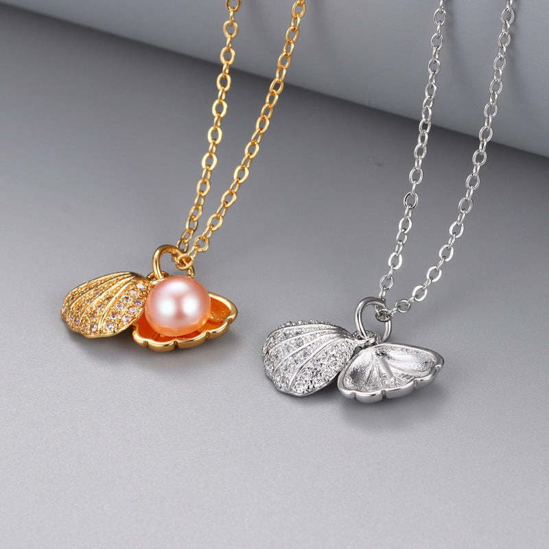Shell Freshwater Pearl Necklace Female Trend - WAlMYe #