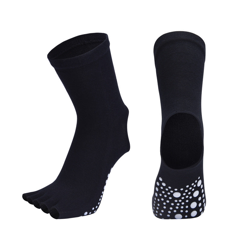 Women's Mid Tube Yoga Socks Half Finger And Split Finger - WAlMYe #