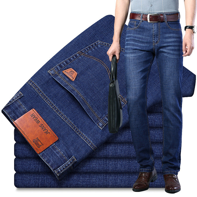 Casual Korean-style Comfortable Stretch Straight Jeans - WAlMYe #