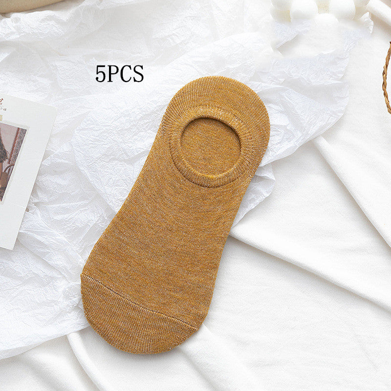 Socks Men And Women Solid Color Boat Socks Spring Invisible Socks Socks Socks Net Red Men'S Socks - WAlMYe #