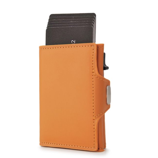 Vintage First Layer Crazy Horse Leather Aluminum Alloy Wallet - WAlMYe #