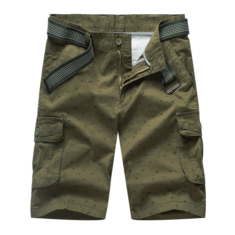 New Men's Shorts Five-Point Pants Summer Loose Overalls