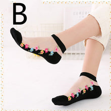 Load image into Gallery viewer, Short Transparent Non-slip Wear-resistant Invisible Cotton Bottom Crystal Boat Socks

