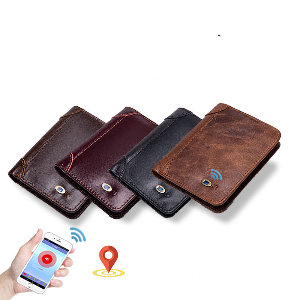 Men's Leather Multi-card Smart Anti-lost Wallet - WAlMYe #