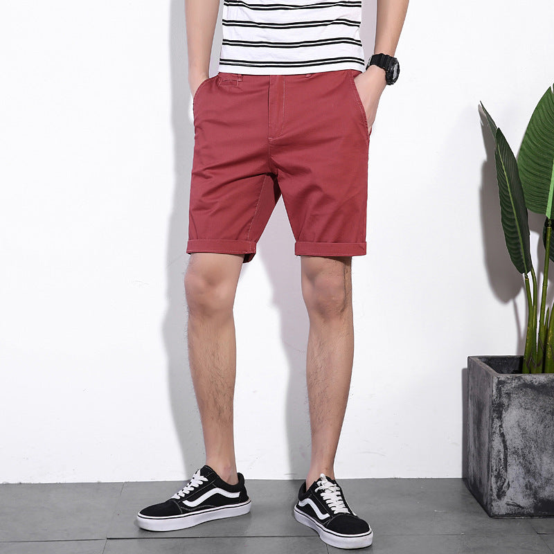 Men's Casual Cotton Solid Color  Shorts - WAlMYe #