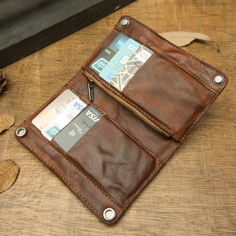 Handmade Cowhide Full Leather Large Capacity Wallet - WAlMYe #