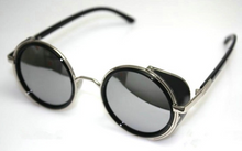Load image into Gallery viewer, Retro Steampunk Round Metal Sunglasses
