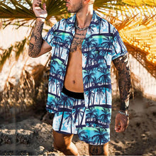 Load image into Gallery viewer, Digital Printing Suit Casual Beach Pants Two-piece Shirt
