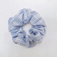 Load image into Gallery viewer, Blue And White Plaid Hair Band Ring Head Rope Rubber Band Hair Ring
