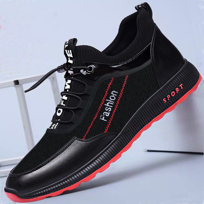 Men's Shoes Spring And Autumn New Trendy Shoes Cross-Border Casual Shoes Soft Sole Comfortable Running Shoes Korean Fashion Sports Shoes Men