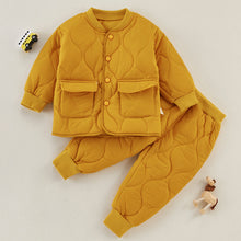 Load image into Gallery viewer, Boys&#39; Cotton Clothes Baby Warm Two-piece Set
