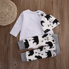 Load image into Gallery viewer, Boys clothes Bear letter Pattern long sleeve Romepr
