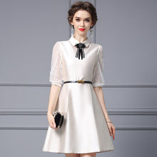 Load image into Gallery viewer, Lace Waistband A-shaped French Dress
