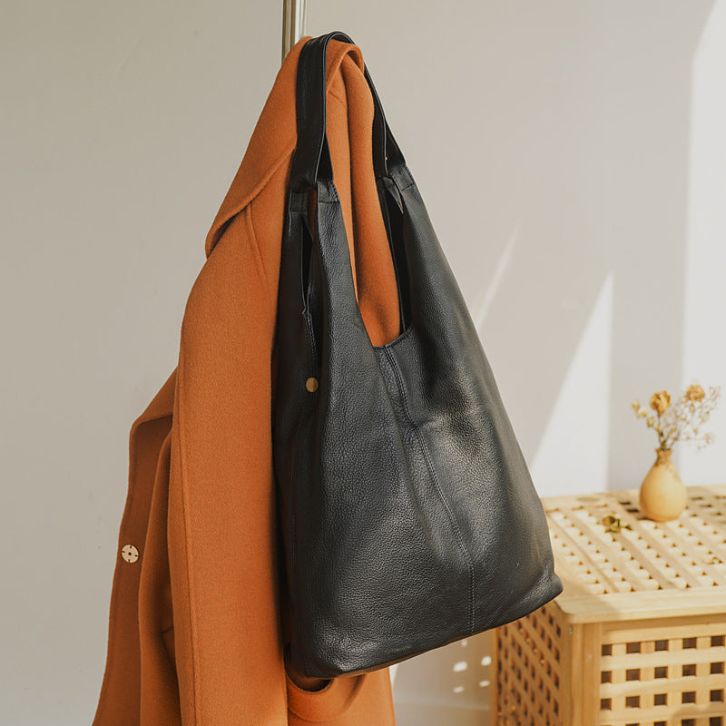 First Layer Cowhide All-in-one Handbag Retro Commuting