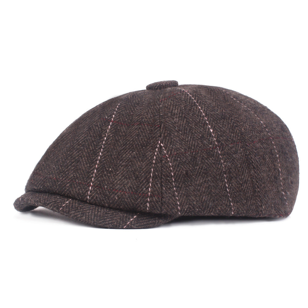 Unisex Autumn Winter Newsboy Caps Men And Women Warm Tweed O