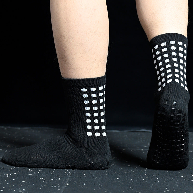 Men's And Women's Long Tube Rubber Bottom Non-Slip Sports Short Socks