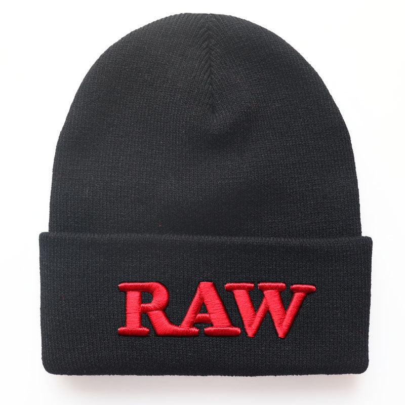 Men's And Women's Autumn And Winter Letters RAW Embroidery Knitted Hat
