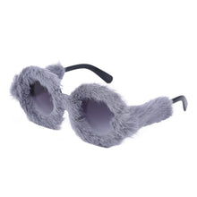 Load image into Gallery viewer, Women&#39;s Fashion Round Frame Plush Full Coverage Sunglasses
