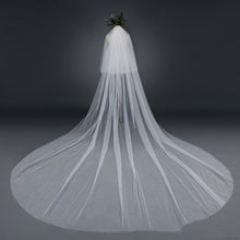 Load image into Gallery viewer, Bridal Wedding Veil With Wide Trailing Tail
