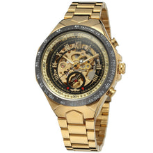 Load image into Gallery viewer, men&#39;s personality fashion gold watch all steel hollow automatic mechanical watch
