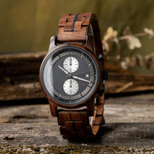 Load image into Gallery viewer, New Leisure Sports Wood Watch Men&#39;s Stainless Steel Back Cover
